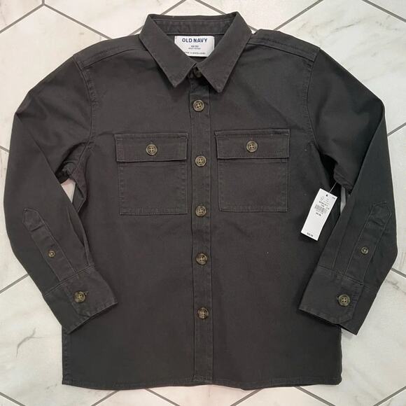 NWT Old Navy Long-Sleeve Utility Pocket Twill Shirt for
Boys Size XS 5 - Picture 2 of 6